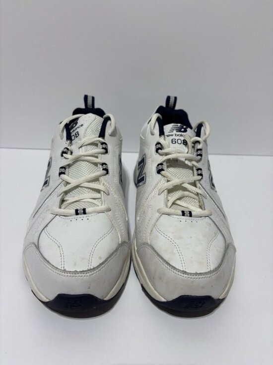 New Balance Men’s 608 Tennis Shoes White Leather, Size 11.5 EEEE main image 2
